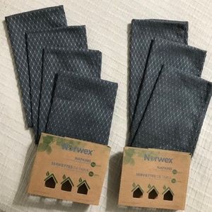 Norwex Napkin Set of 7 (Seven) Charcoal Grey Gray